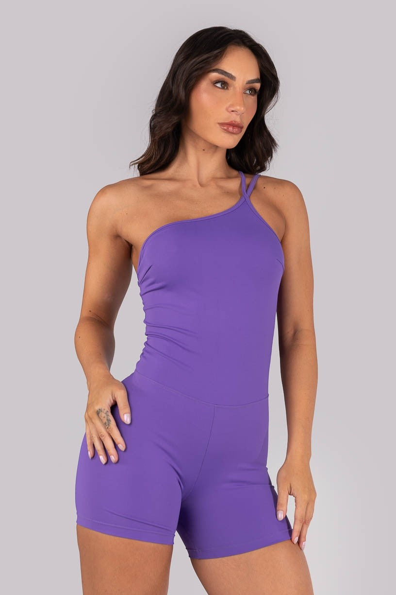 Macaquinho Assimétrico com Alças Duplas (Violeta) | Ref: K4575-A