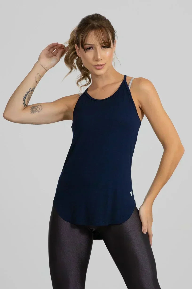 REGATA VISCOLYCRA ABAULADA (AZUL MARINHO)