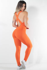 MACACÃO FITNESS BELA CORES LISAS (LARANJA)