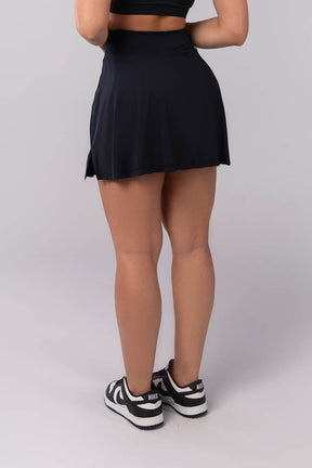 [CONJUNTO] - Top + Short Saia com Cós Transpassado (Preto) | Ref: K4066-A