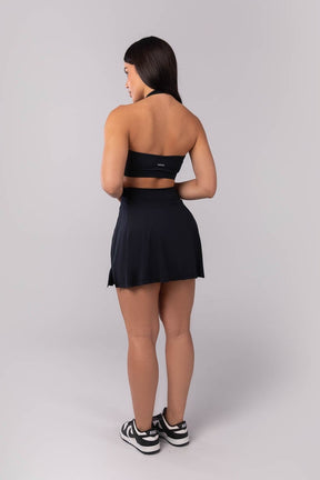 [CONJUNTO] - Top + Short Saia com Cós Transpassado (Preto) | Ref: K4066-A