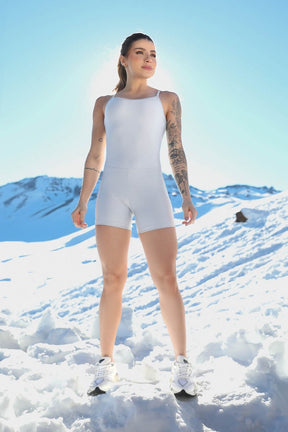 Macaquinho Alças Reguláveis e Tiras Costas (Gelo) | Ref: K4272-C