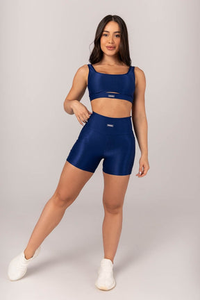 [CONJUNTO] Top + Short com Bolsos Laterais (Azul) | Ref: K4307-A 1 Come