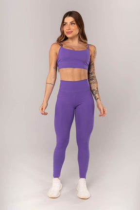 [CONJUNTO] - Top + Calça Legging com Recortes Costas (Violeta) | Ref: K4343-A
