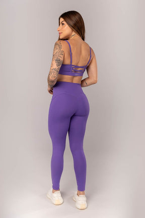 [CONJUNTO] - Top + Calça Legging com Recortes Costas (Violeta) | Ref: K4343-A