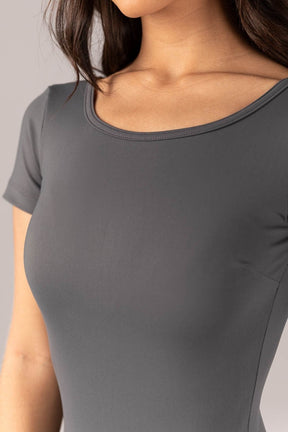 Macaquinho com Mangas Curtas (Grafite) | Ref: K4350-C