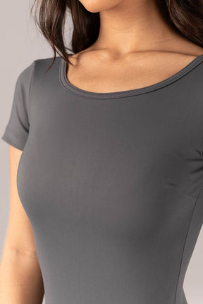 Macaquinho com Mangas Curtas (Grafite) | Ref: K4350-C