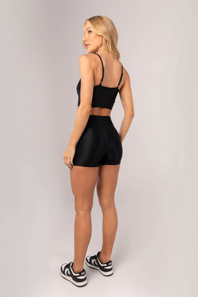 [CONJUNTO] - Top + Short Básico com Emborrachado (Preto) | Ref: K4310-A A