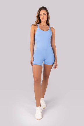 Macaquinho com Recortes e Alças Duplas (Azul Claro) | Ref: K4407-B