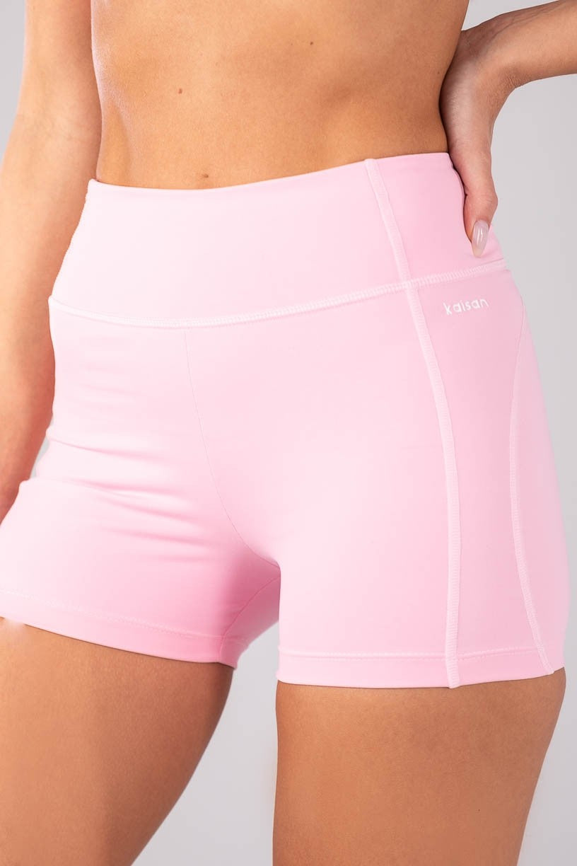 [CONJUNTO] Top + Short com Coberturas (Rosa Claro) | Ref: K4388-B