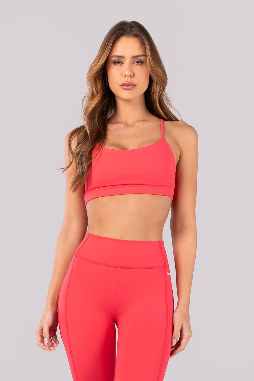 [CONJUNTO] Calça Legging + Top com Alças Ajustáveis nas Costas (Rosa Pink) | Ref: K4386-A