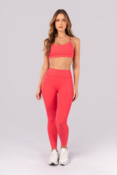 [CONJUNTO] Calça Legging + Top com Alças Ajustáveis nas Costas (Rosa Pink) | Ref: K4386-A