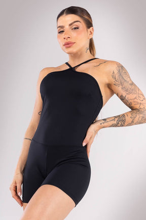 Macaquinho com Alças Diferenciadas Reguláveis (Preto) | Ref: K4439-C