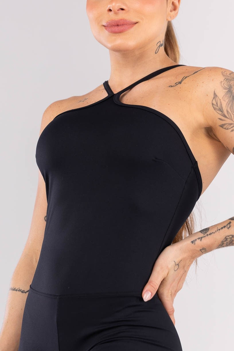 Macaquinho com Alças Diferenciadas Reguláveis (Preto) | Ref: K4439-C