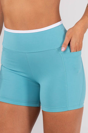 [CONJUNTO]  Short + Top com Alças Largas Cruzadas (Branco) | Ref: K4566-B