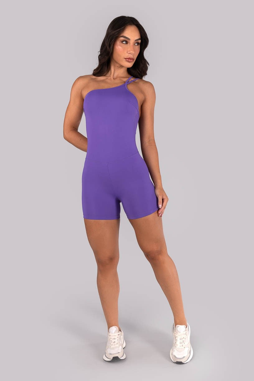 Macaquinho Assimétrico com Alças Duplas (Violeta) | Ref: K4575-A