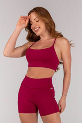 [CONJUNTO] Short + Top com Alças Ajustáveis nas Costas (Açaí) | Ref: K4386-C