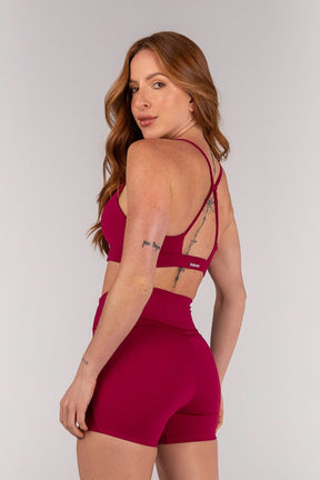 [CONJUNTO] Short + Top com Alças Ajustáveis nas Costas (Açaí) | Ref: K4386-C