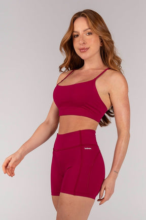 [CONJUNTO] Short + Top com Alças Ajustáveis nas Costas (Açaí) | Ref: K4386-C