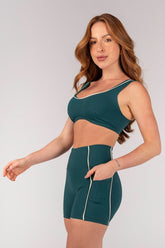 [CONJUNTO] Short + Top Alças Largas e Viés com Vivo Embutido (Imperial / Off-White) | Ref: K4646-B