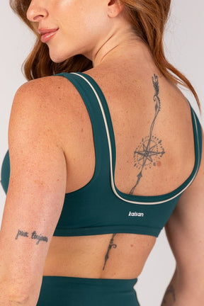 [CONJUNTO] Short + Top Alças Largas e Viés com Vivo Embutido (Imperial / Off-White) | Ref: K4646-B