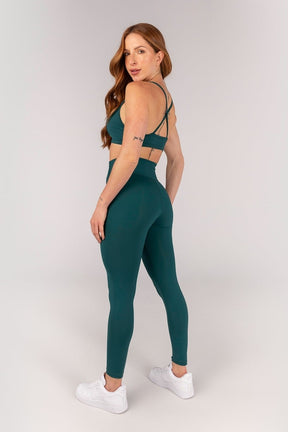 [CONJUNTO] Top + Calça Legging sem Gancho e Detalhes Em Chapado (Imperial) | Ref: K4650-A