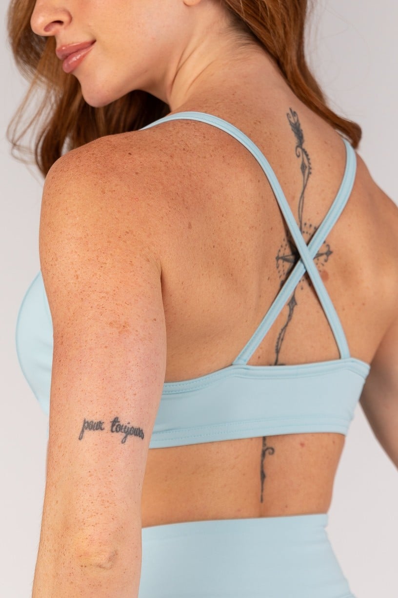 [CONJUNTO] Short + Top com Alças e Detalhe Em Chapado (Glacial) | Ref: K4649-B