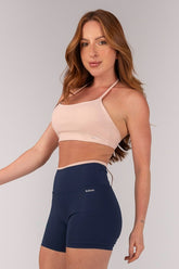 [CONJUNTO] Short + Top com Costas Abertas e Alças Em Rolotê (Nude) | Ref: K4655-B