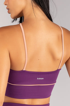 [CONJUNTO] Short + Top Halter com Alças e Vivo Platinado (Ametista / Rose) | Ref: K4676-B