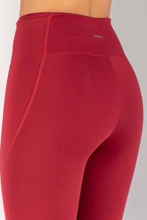 [CONJUNTO] Top + Calça Legging sem Gancho com Bolso e Cobertura (Vinho) | Ref: K4680-A