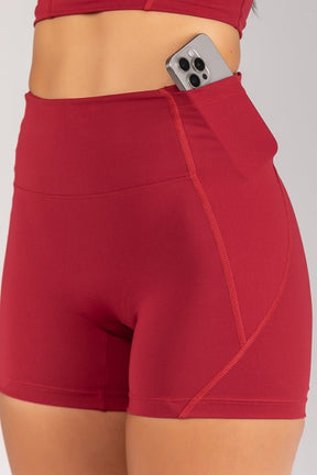 [CONJUNTO] Short + Top Alongado com Detalhes de Cobertura (Vinho) | Ref: K4679-A