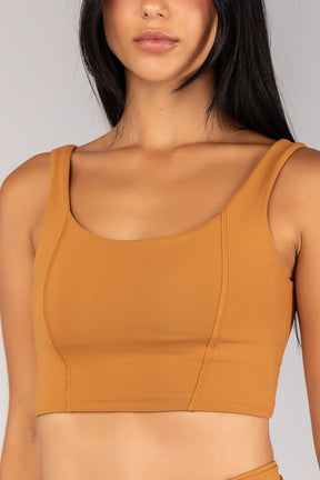 [CONJUNTO] Short + Top Alongado com Detalhes de Cobertura (Amêndoa) | Ref: K4679-B