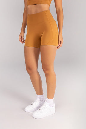 [CONJUNTO] Short + Top Alongado com Detalhes de Cobertura (Amêndoa) | Ref: K4679-B