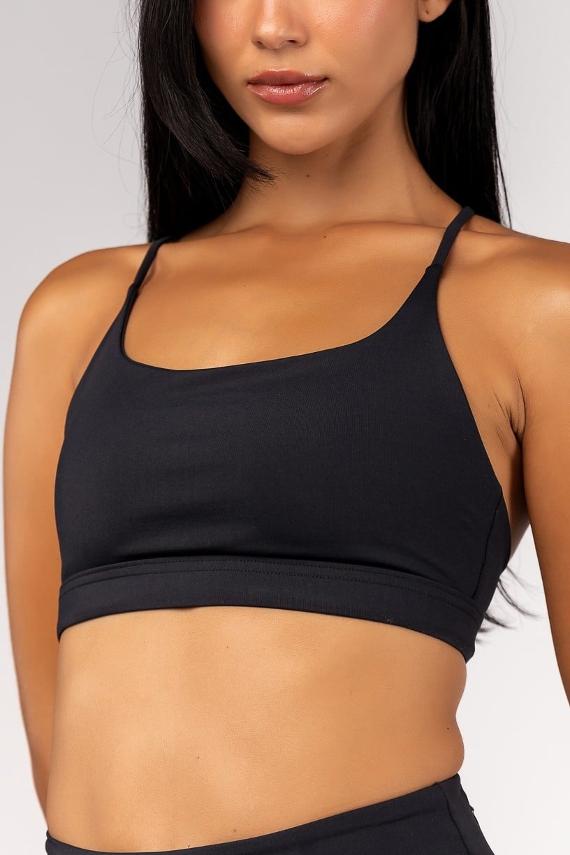 [CONJUNTO] Top + Calça Legging com Zíper Invisível no Bolso (Preto) | Ref: K4689-B