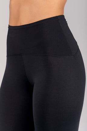 [CONJUNTO] Top + Calça Legging com Zíper Invisível no Bolso (Preto) | Ref: K4689-B