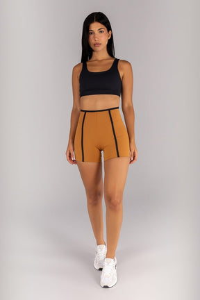 [CONJUNTO] Short + Top com Alças Largas e Costas Abertas (Preto) | Ref: K4696-A