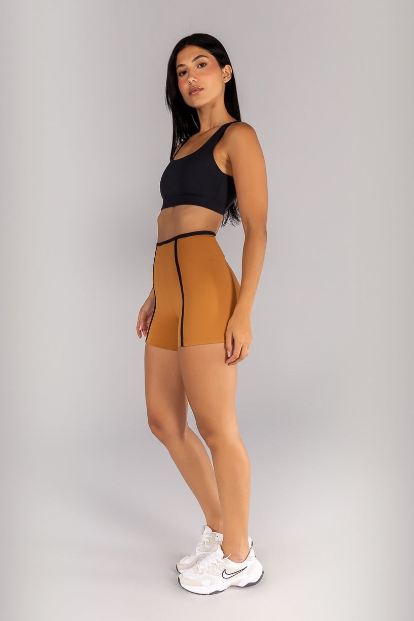 [CONJUNTO] Short + Top com Alças Largas e Costas Abertas (Preto) | Ref: K4696-A