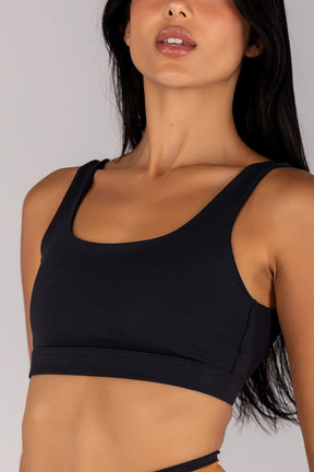 [CONJUNTO] Short + Top com Alças Largas e Costas Abertas (Preto) | Ref: K4696-A