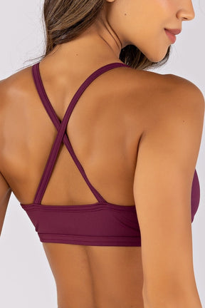 [CONJUNTO] Top + Calça Legging sem Gancho e Detalhes Em Chapado (Uva) | Ref: K4650-C