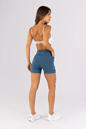 [CONJUNTO]  Top + Short com Vivos nos Bolsos Laterais (Alquimia / Branco) | Ref: K4789-A