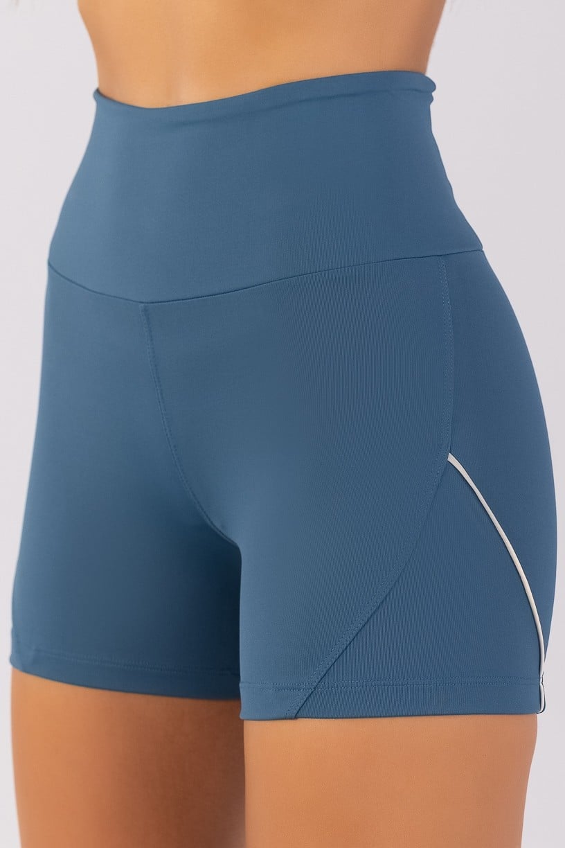 [CONJUNTO]  Top + Short com Bolso no Cós e Vivos (Alquimia / Off-White) | Ref: K4795-B