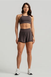 Short Duplo com Cós Anatômico (Trufa) | Ref: K4767-C