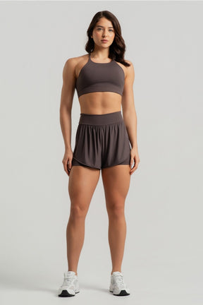 Short Duplo com Cós Anatômico (Trufa) | Ref: K4767-C