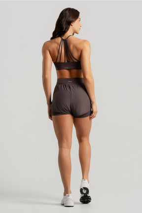 Short Duplo com Cós Anatômico (Trufa) | Ref: K4767-C