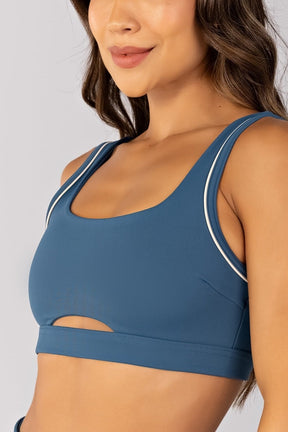 [CONJUNTO] Top + Calça Legging com Bolso no Cós e Vivos (Alquimia / Off-White) | Ref: K4794-B