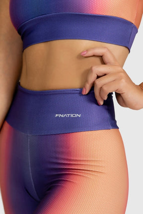 [CONJUNTO] - Top + Calça Legging Fitness Estampa Digital Orange Boreal | Ref: GO381