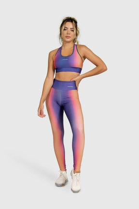 [CONJUNTO] - Top + Calça Legging Fitness Estampa Digital Orange Boreal | Ref: GO381