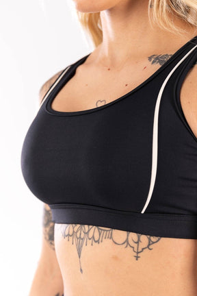 [CONJUNTO] - Calça Legging +  Top Com Vivo e Abertura nas Costas (preto)